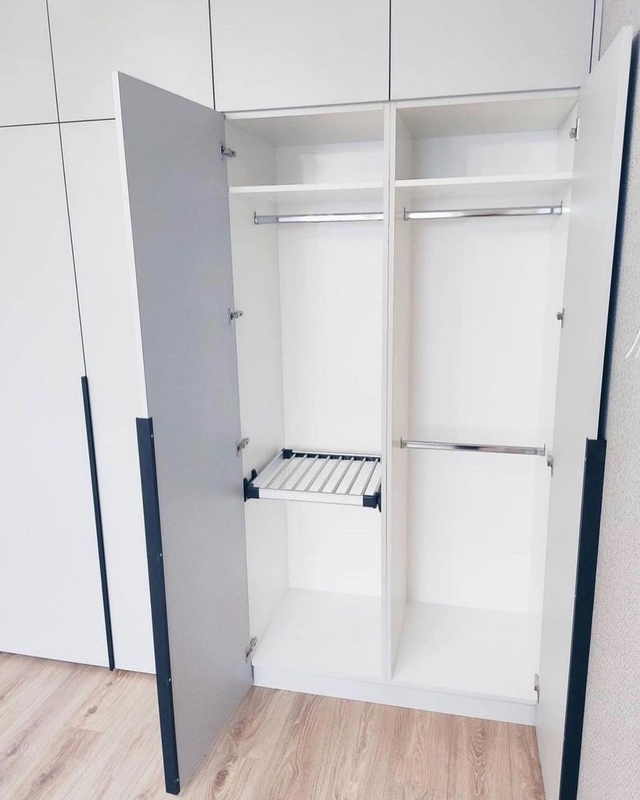 Распашные шкафы-Белый шкаф с распашными дверями «Модель 10»-фото3