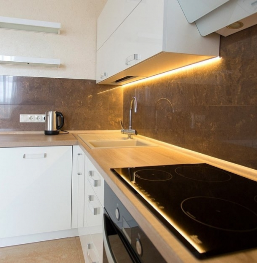 Белый кухонный гарнитур-Кухня МДФ в эмали «Модель 175»-фото8